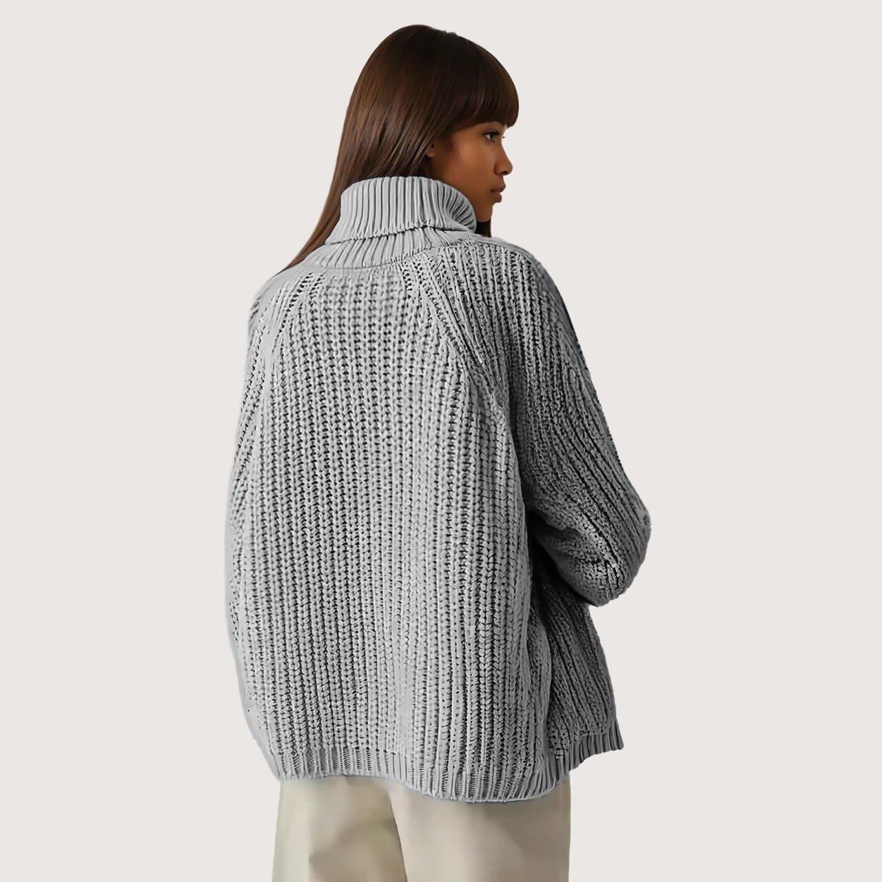 Turtle Neck Knitted Sweater