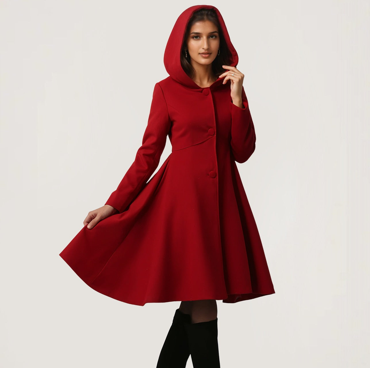 Hooded Wool Coat